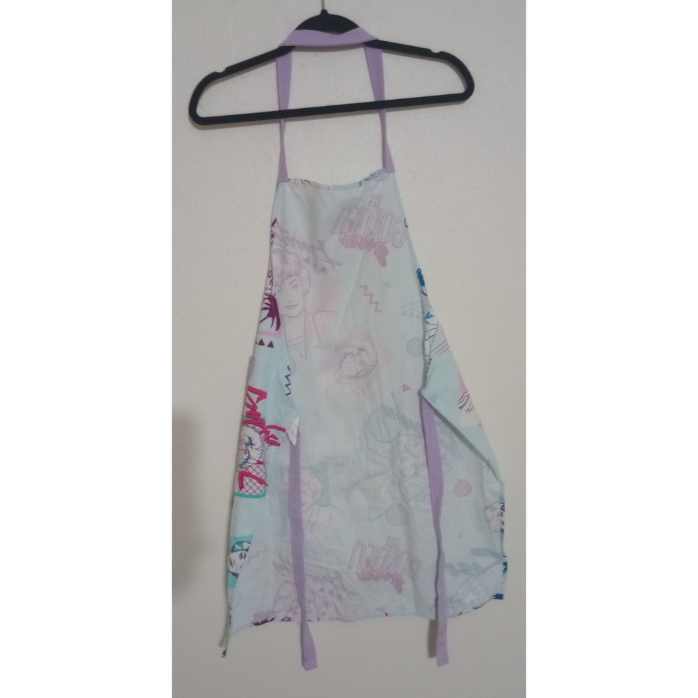 The Golden Girls Retro 80s Graphic Kitchen Apron Blue Purple One Size - Picture 2 of 2